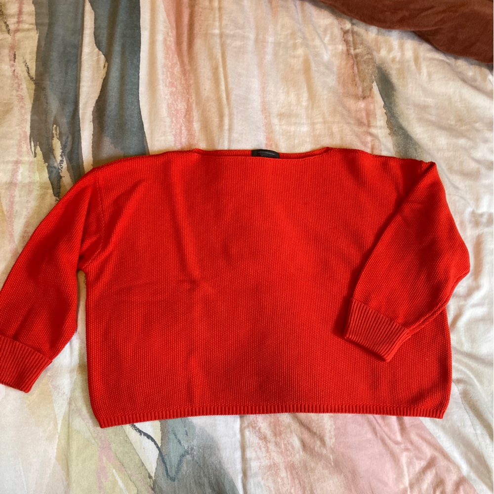 French Connection red boatneck sweater